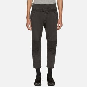 Haider Ackermann Perth Raw Edge Cuff Cropped Lounge Pants Grey Size XS